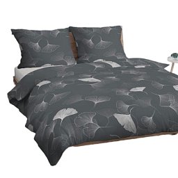 Mikroplyšové kombinované povlečení Gingo biloba 140X200 70X90 Obrázek pro produkt Mikroplyšové kombinované povlečení Gingo biloba 140X200 70X90