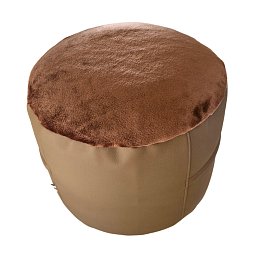 Obrázek pro produkt Válec koženkový světle hnědý s fleecem⌀40x30 cm