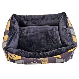 Pelech šedý se žlutým vzorem 50X70 cm Obrázek pro produkt Pelech šedý se žlutým vzorem 50X70 cm